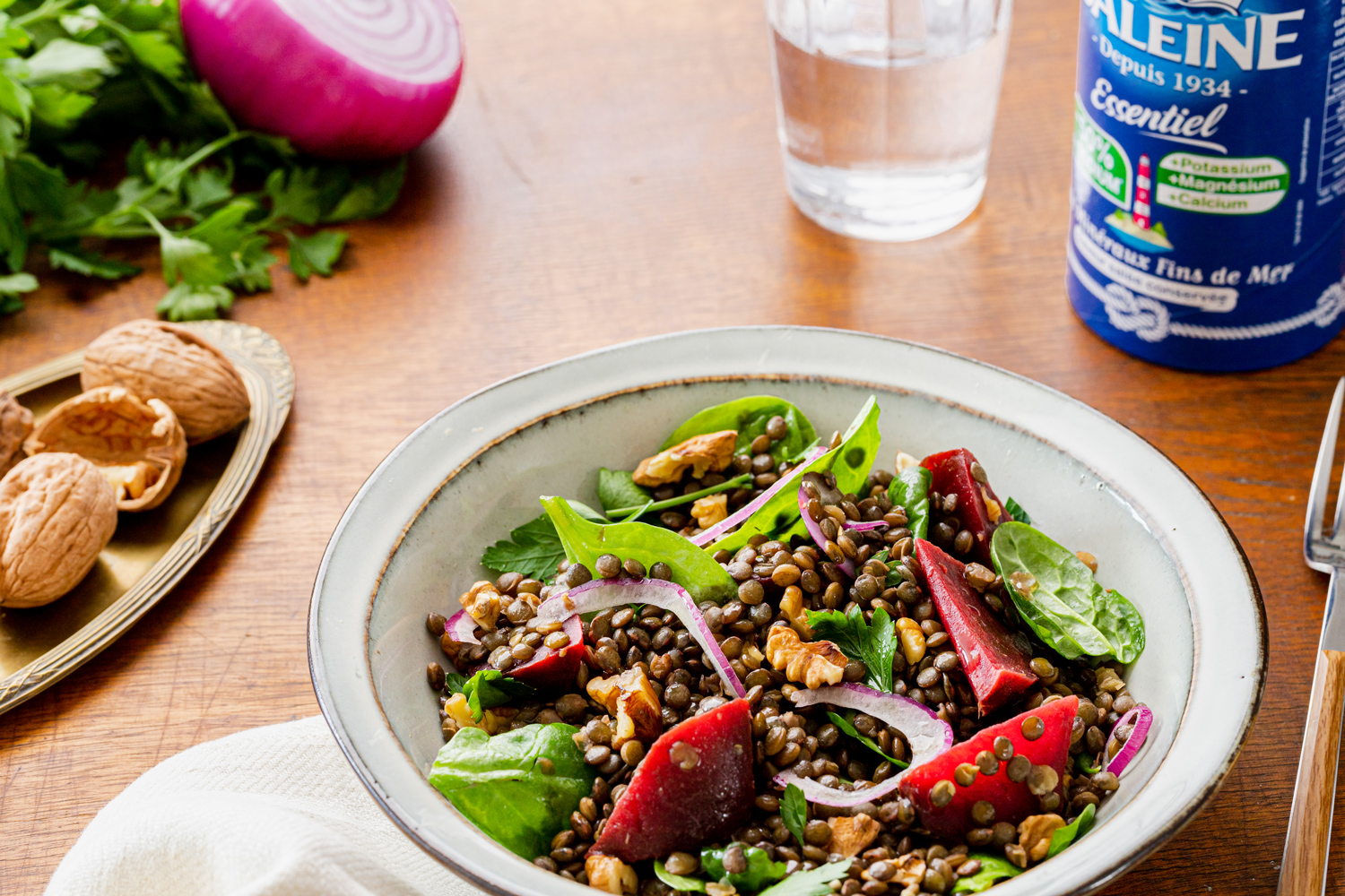 recette Salade de lentilles à la betterave et aux noix recette Salade de lentilles à la betterave et aux noix