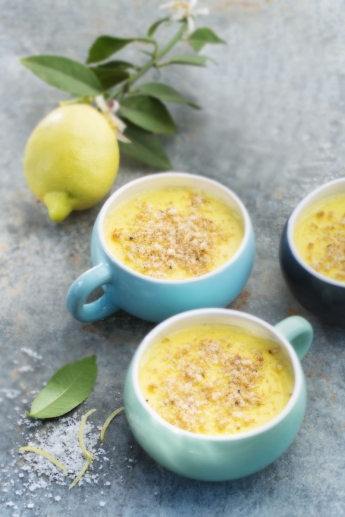 Crème citron vanille crumble sablé - Fleur de Sel Crème citron vanille crumble sablé - Fleur de Sel